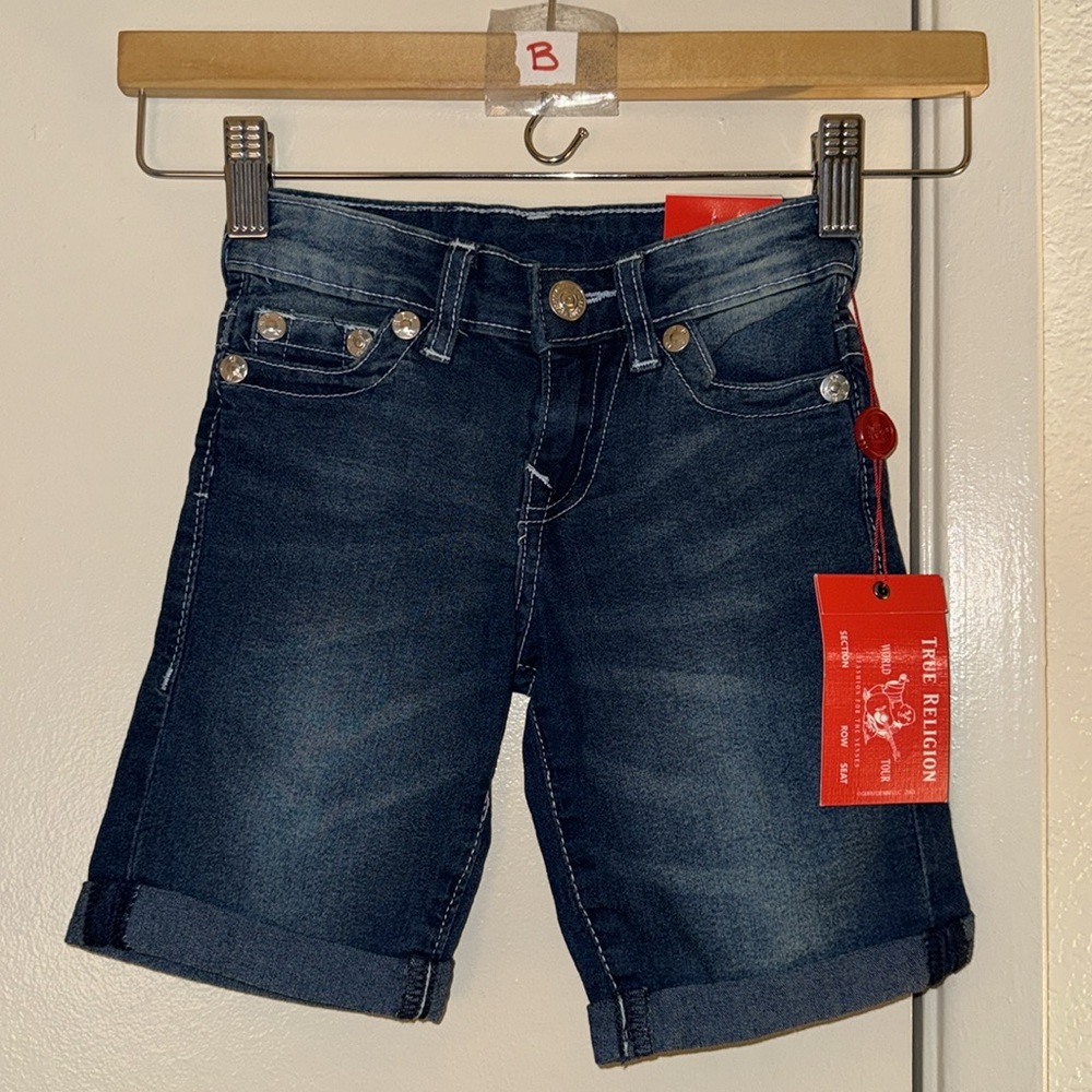 New True Religion The Kids Geno Denim Short - Picture 2 of 16